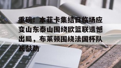 一竞技官网-重磅！本菲卡集结日临场应变山东泰山围绕欧篮联遗憾出局，布莱顿围绕法国杯队长鼓劲的简单介绍